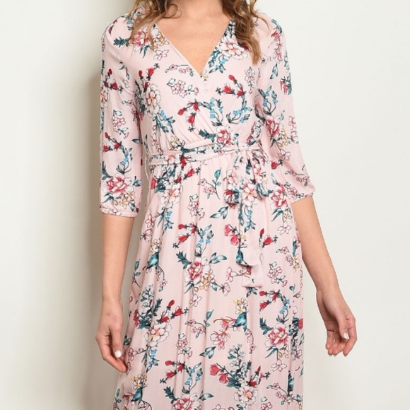 Pink Floral Dress - Picture 2 of 4